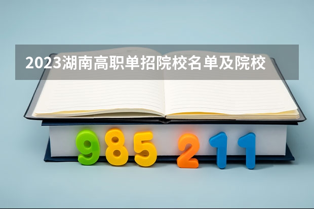 2023湖南高职单招院校名单及院校排名榜 排名前十的大学名单