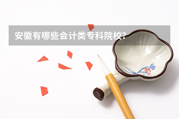 安徽有哪些会计类专科院校？
