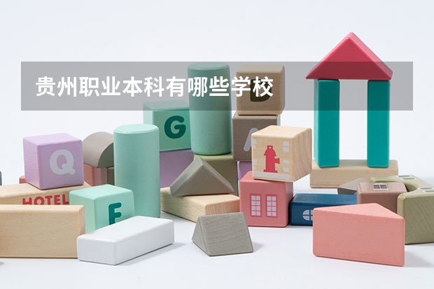 贵州职业本科有哪些学校