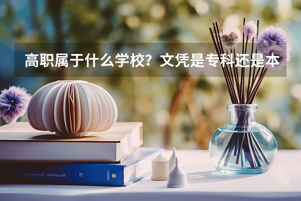 高职属于什么学校？文凭是专科还是本科？