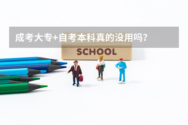 成考大专+自考本科真的没用吗?
