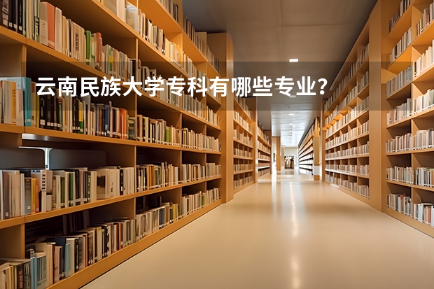 云南民族大学专科有哪些专业？