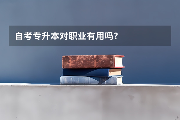 自考专升本对职业有用吗？