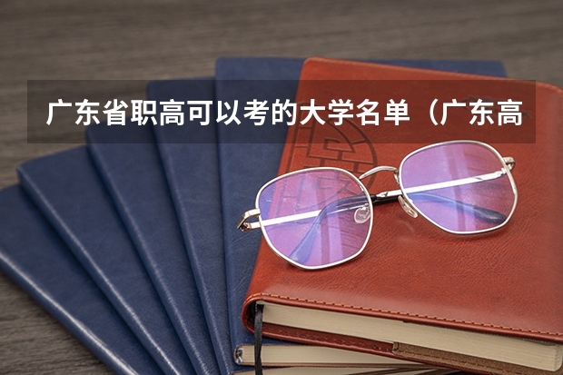 广东省职高可以考的大学名单（广东高职高考各个学校分数线）