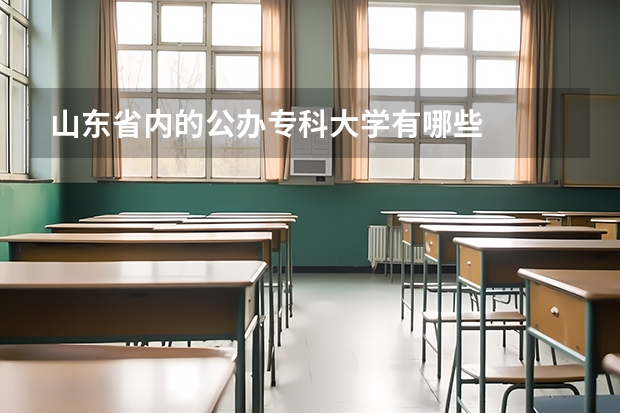 山东省内的公办专科大学有哪些