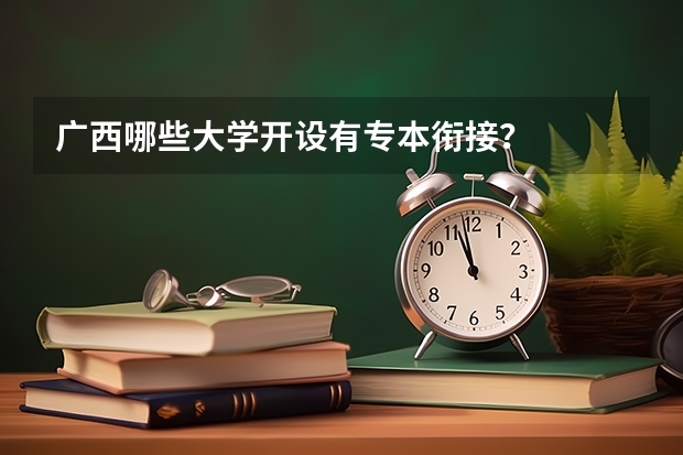 广西哪些大学开设有专本衔接？